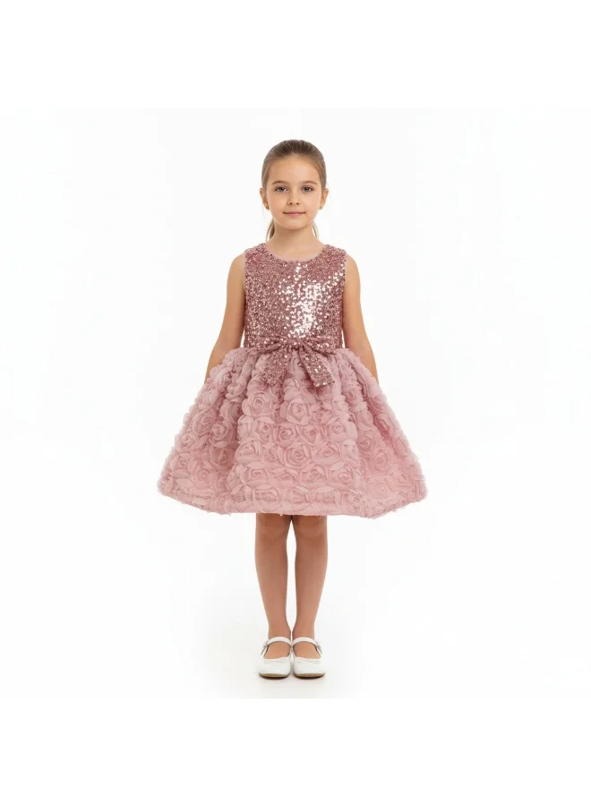 Bidani Girls’ Rose Sequin Party Dress